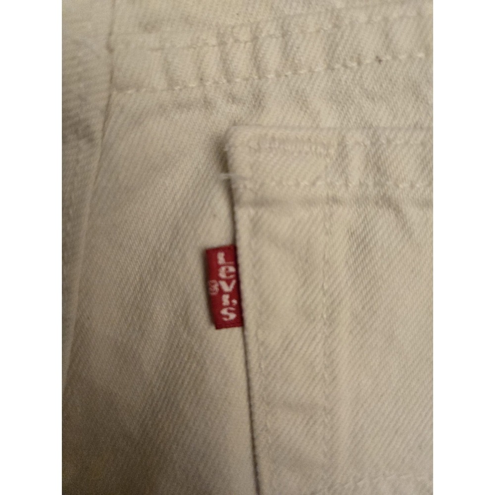 Vintage 90s Levis 550 Shorts Womens 13 White Relaxed High Rise Denim USA Made - Picture 4 of 13